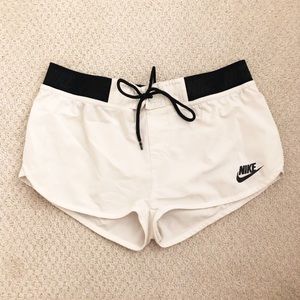 White Nike Running Shorts